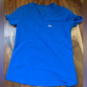 blue figs scrub top XS